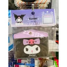 DAISO sanrio Kuromi Padrão Porta-cartões de desenho animado Armazenamento corporal Bolsa pequena Bolsa de identificação