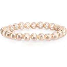 Pulseira Elástica De Pérola Barroca De Água Doce Cultivada Savlano 8-9MM De 7 Polegadas . Disponível Em Uma Gama De Core