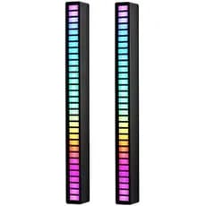 Luzes LED Kwak , Luz Ambiente RGB Ativada Por Som-8 Modos De Sincronização De Música , Recarregáveis , Perfeitas Para Ca