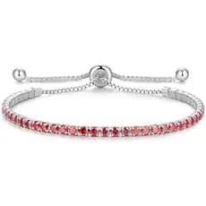 Cranmadia Presentes Para O Dia Das Mães Pulseiras De Tênis Com Pedra De Aniversário De Prata Esterlina Mulheres Pulseira