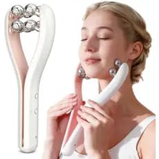 Massageador Facial De Microcorrente HAMINOS Com Rolo 3D , 3 Níveis De Intensidade , Levantamento & amp ; Ferramenta Toni