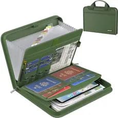 Organizador De Arquivo Acordeão ENGPOW , Pasta Expansível À Prova De Fogo Com Documentos De 13 Bolsos Alça & amp ; Etiqu