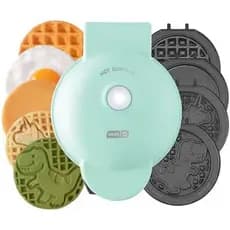 Dash MultiMaker ® Mini Sistema-Máquina De Waffle Compacta Para Café Da Manhã Familiar-Pratos Removíveis & amp ; Superfíc