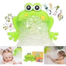 Brinquedos De Banho Para Crianças De 1 A 3 Anos , Máquina De Bolhas De Sapo Iluminada Por LED Com 24 Músicas & amp ; Int