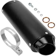 Tubo De Polegada 1.1 Quad Silenciador Sport-B Bike 50cc 4 Braçadeira 125cc Para Dirt Pit Black 110 Venom Wheeler FVRITO