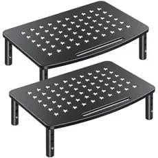 Zimilar 2 Pacotes De Suportes Para Monitor , Riser Ajustável De 3 Alturas Laptop , Impressora , iMac , PC , Suporte De M