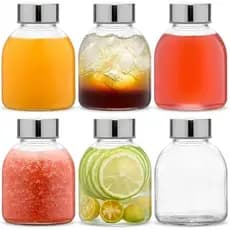 Garrafas De Suco De Vidro Danmu Com Tampas 5 Onças , Jarro Reutilizável 100 % À Prova De Vazamentos Para , Tiro De Gengi