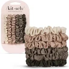 Elásticos de Cabelo de Cetim Ultra-Pequenos Kitsch para Mulheres - Sem Rugas, Sem Frizz ao Dormir |   Elásticos de Cabel