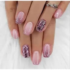 Curvlife Unhas Postiças Adesivas de Design Curto em Acrílico, Kit de Unhas Falsas com Cola para Mulheres (multicolorido,