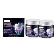 Pó Dental Roxo - Reduz Manchas na Superfície dos Dentes, Frescor Duradouro, Melhora o Conforto Oral, Fácil de Usar Diari