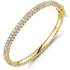Pulseira Barzel Banhada A Ouro 18K Com Cristal Bling Eternity