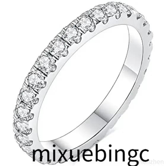 Anéis De Ouro 18K De Moissanite Branco De Noivado Para Casamento Banhado A Prata Com Anel IMOLOVE Feminino Aniversário E