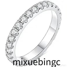 Anéis De Ouro 18K De Moissanite Branco De Noivado Para Casamento Banhado A Prata Com Anel IMOLOVE Feminino Aniversário E