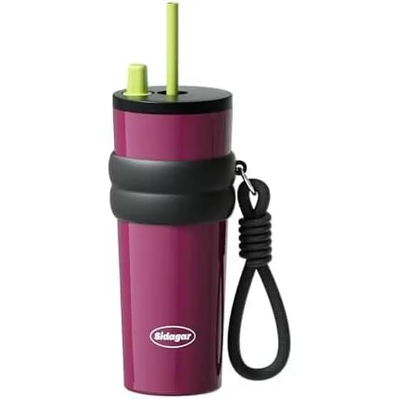 Copo De 24 Onças Com Canudo , Garrafa De Água Isolada De Aço Inoxidável , Caneca De Viagem , Frasco Fino Sem BPA , Portá