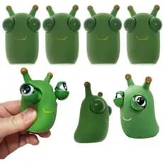 Fidget Joke Squeeze Larva Stress Toys 6 Pacotes Olhos Bounce Larva Squeeze Presentes para Adultos Crianças