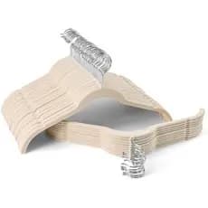 Pacote Com 30 Cabides Para Camisas De Veludo Sishnio Premium , Antiderrapantes 360 ° Cabide Flocado Fino Gancho Giratóri