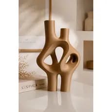 Vaso Decorativo Escultural Orgânico Minimalista | Design Moderno Premium para Sala e Decoração