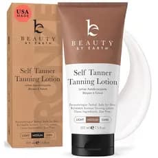 Autobronzeador Beauty by Earth - Fabricado nos EUA com Ingredientes Naturais e Orgânicos, Loção Hidratante Autobronzeado