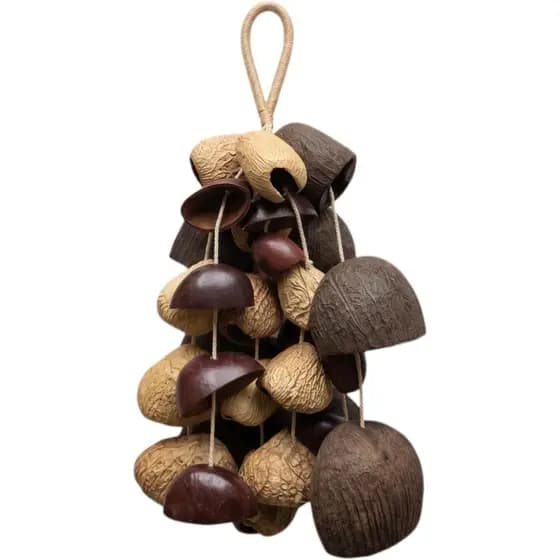 Sino de Vento Artesanal com 33 Cápsulas de Sementes Naturais, Sino de Meditação com Som Suave e Calmante, Decoração Ecol