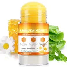 Bálsamo em Bastão para Tratamento de Calcanhares Rachados com Mel de Manuka, Reparação de Pés Secos e Rachados para Hidr