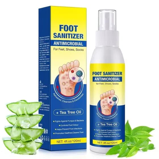 Spray para os pés com óleo de melaleuca, spray de melaleuca para os pés, spray para os pés com óleo de melaleuca, elimin