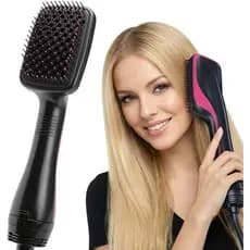 Escova Secadora de Cabelo 3 em 1 e Escova Modeladora de Ar Quente, Escova Alisadora para Secar, Alisar e Suavizar, 3 Con