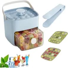 Máquina De Gelo De 48 Cubos Com Tampa De Prensa Fácil , Atualização De Fabricante De Portátil De Camada Dupla Caixa De A