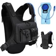 Mochila de Hidratação para Corrida Criuage USA Original Patent, Mochila de Peito Leve com Reservatório de Água de 2.0L p