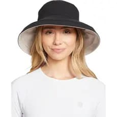 Solbari Chapéu De Sol Feminino Para Férias UPF 50 + Proteção Solar UV Embalável Com Aba De Cobertura Total , Reversível