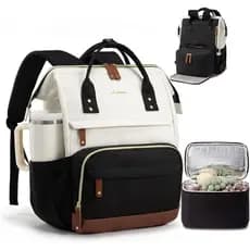 Mochila De Almoço LOVEVOOK Para Mulheres , Laptop De 15.6 Polegadas Com Compartimento Isolado , Bolsa De Trabalho Refrig