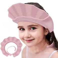 Touca de Banho para Bebês e Crianças KOMIDK, Ajustável, de Silicone, para Proteção ao Lavar o Cabelo, para Bebês, Crianç