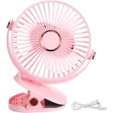Ventilador de Mesa Portátil PATIKIL, Ventilador de Camping de 6 Polegadas com Luz LED, 5 Velocidades, Fluxo de Ar Forte,