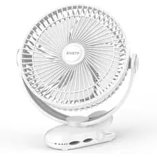 Ventilador de Clipe de 12000mAh com 30 Horas de Autonomia, Ventilador Portátil de 8 Polegadas Recarregável, Ultra Silenc