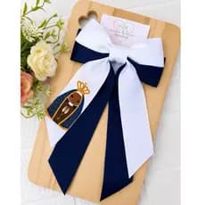 Laço infantil batizado personalizado, laço infantil nossa senhora, laço batizado, laço branco