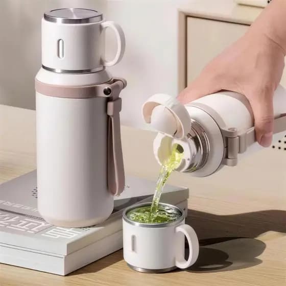 Copo Térmico 600mL Aço Inoxidável 316 Isolante Térmico Portátil - Manter Bebidas Quentes/Frias