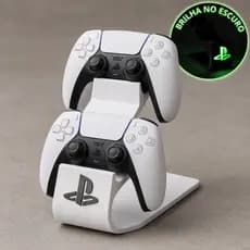 Suporte Duplo Para Controle PS5 PS4 Organização Setup Gamer Mesa Organizador Duplo Controle Minimalista Brilha no Escuro