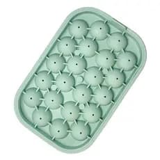 Forma de Gelo de Silicone Elástico 22 Bolas de Gelo com Tampa, Forma de Gelo Livre de BPA para Congelar Cubos de Gelo Ca