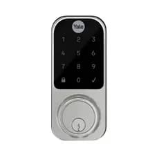 Fechadura Digital Eletrônica Yale YDD 120 Senha e Chave Porta Externa Trinco Tubular