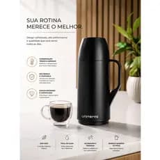 Garrafa Térmica Mesa Roma 1 Litro Café Chá Unitermi