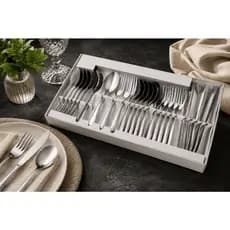 24 Peças Jogo De Faca Garfo Colher De Mesa Moderno Fratelli Inox Sunshine PROMOÇÃO KIT
