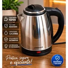 🔥PROMOÇÃO!🔥 Chaleira Elétrica Unitermi Elétrica Atacama Inox 1.8l Inox Cinza 127V