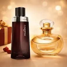 Kit 2 Perfumes Malbec e Lily Masculino Feminino Luxo Presente Casal Premium