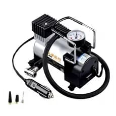 Compressor de Ar Portátil 12V com Manômetro Digital - Inflador Profissional para Pneu de Carro, Moto e Bike BK