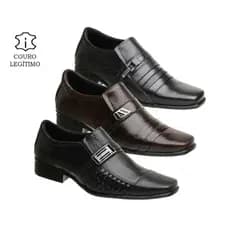 Kit 3 Pares Sapato Social Masculino Couro Moda Evangélica Igreja Casamento Classico Confotavel Lançamento Promoção