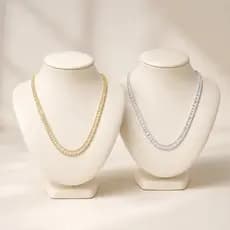 Colar Choker de Zircônia Brilhante, Modelo Delicado Dourado e Prateado para Uso Diário