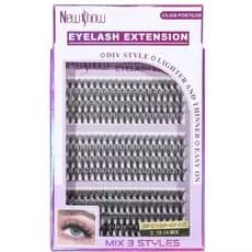 New Show Cartela 240 Cílios Tufos Sem Nó 12P+20P+30P+40P 0.07D Mix 10-14mm Extensão