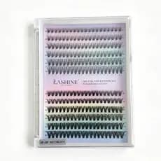 LASHINE Kit de Cílios Postiços DIY 10D 20D 30D 40D 50D  Curl Naturais e Volumosos para Festas de Natal Comprimento Misto