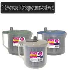 Seca Salada 2,5litros Compacta Secador Manual  - Praticidade e Higiene na sua Cozinha
