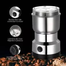 Moedor Elétrico 110V | Aço Inox | Para Café e Grãos | Rápido e Seguro
