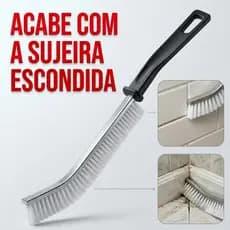 Escova Limpa Frestas e Trilhos Cerdas Duras Multiuso Banheiro Janela